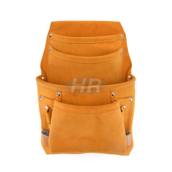 Leather Tool Pouch (Single Pocket) with separate nylon pocket
